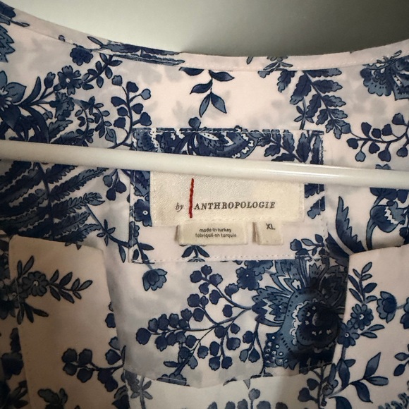 Anthropologie Blue and White Floral Maxi Dress - Picture 2 of 2